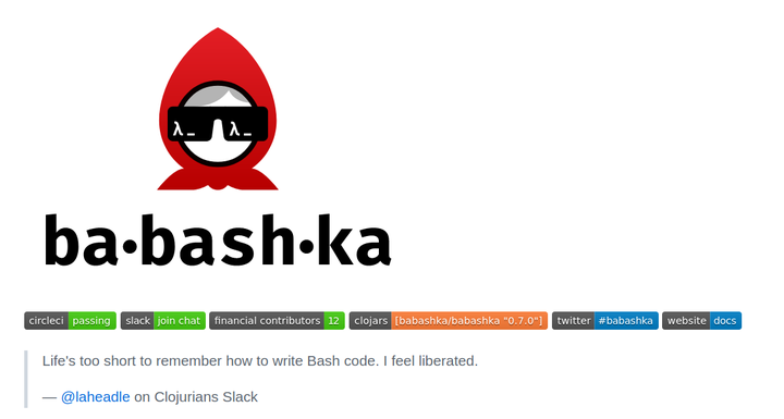 Bash的替代品 Babashka 仅适合clojure程序猿 媛 知乎 Bash的替代品 Babashka 仅适合clojure程序猿 媛 知乎