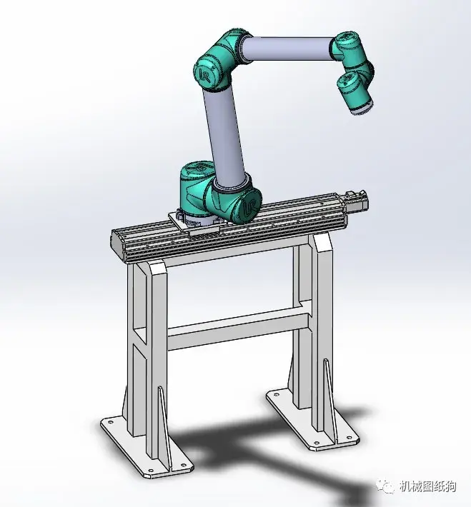 机器人ur10机械臂行走轴3d数模图纸solidworks设计